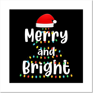 christmas funny merry and bright Posters and Art